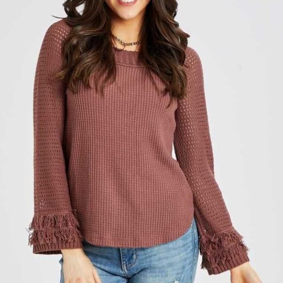 Altar'd State Dreamin' In Thermal Fringe Cuff - Picture 2 of 6